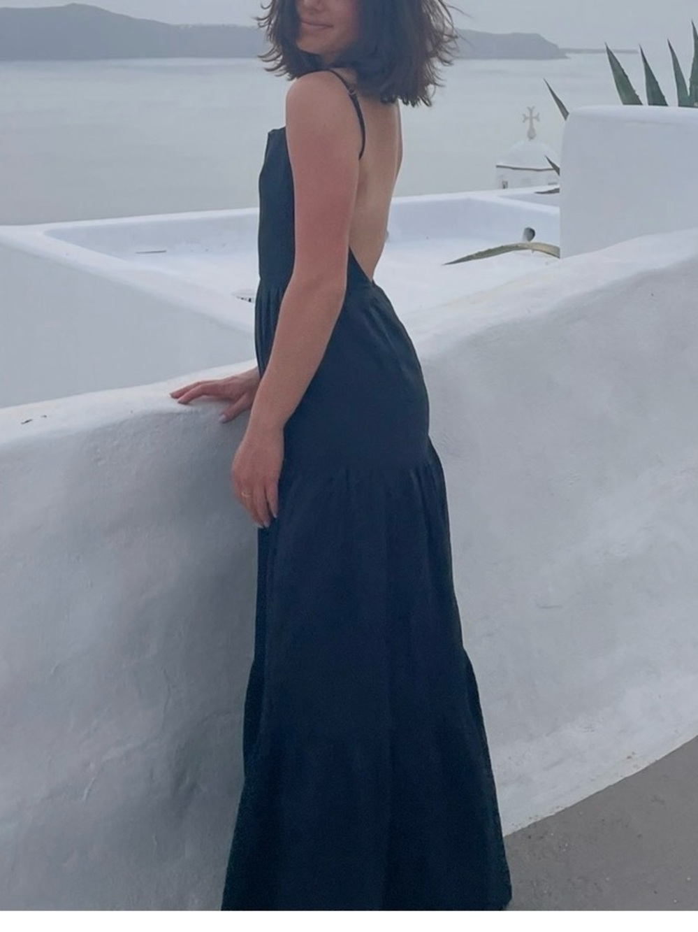 Black Backless Maxi Dress